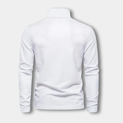 T-shirt manches longues avec col polo contrasté pour Homme – Spence