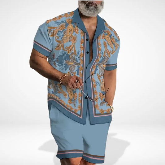 Ensemble imprimé baroque à col ouvert pour Homme – Benson