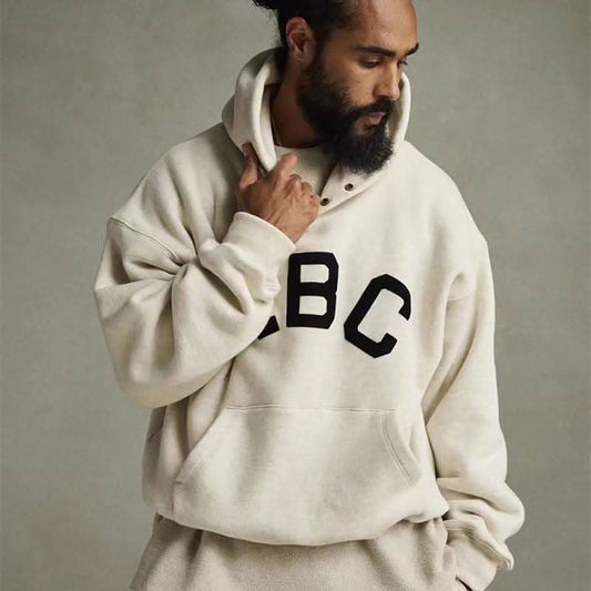 Sweat à Capuche avec Imprimé ABC pour Hommes et Femmes